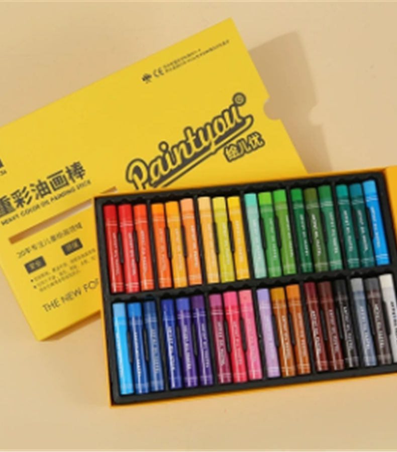重彩油画棒36色超软套装散装补充色绘画